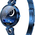 Yihou Women Smart Watch for Android iOS Phone Fitness Tracker Waterproof Activity Tracker Pedometer Step Calories Counter Sleep Tracker Exercise Sport Luxury Fashion Lady Smartwatch Gold Silver Blue